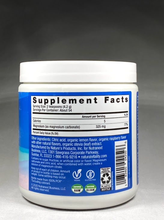 Natural Calm Raspberry Lemon 8 oz image 1